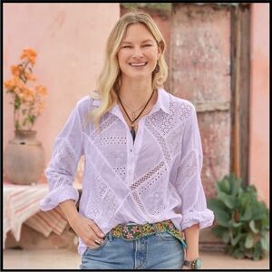 Sundance Matilda Blouse in lavender sz.small